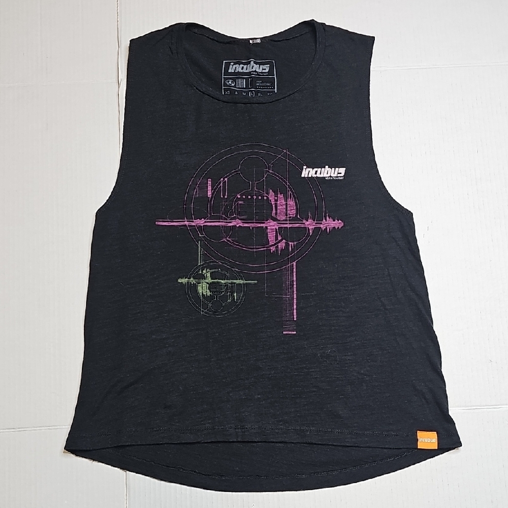 Women's Incubus Concert Muscle Tank Top - Black, Size L